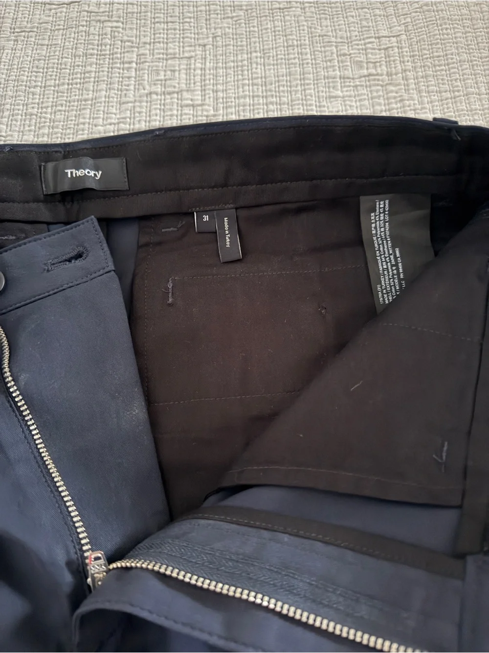 Theory Zaine Men's Navy Slim Chinos